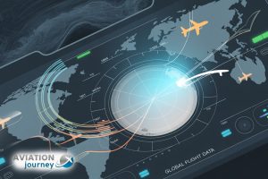Flight-vector-dashboard-in-modern-aviation-cockpit-displaying-route,-speed,-and-navigation-data